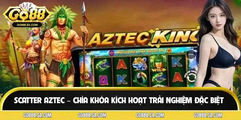 Biểu tượng Scatter nổi bật với hình khối đặc trưng của kho báu Aztec