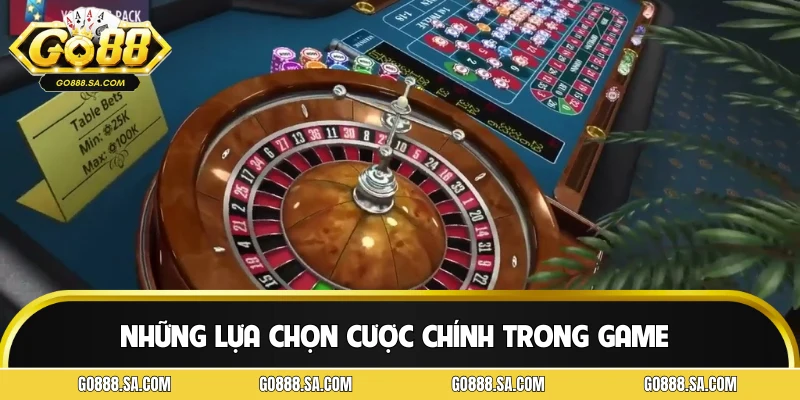Những lựa chọn cược chính trong game